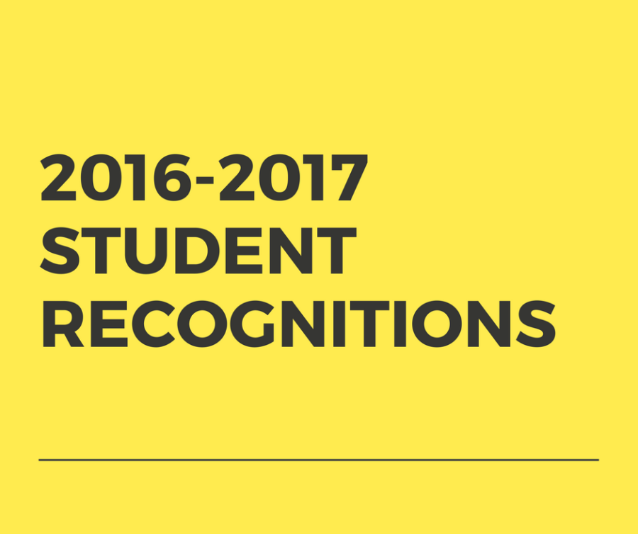 2017 Student Recognitions