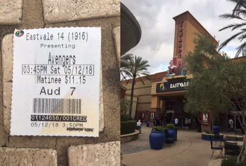 I saw Avengers: Infinity War over the weekend on May 12 at the Regal Edwards Theatre in the Eastvale Gateway Shopping Center. For a Saturday afternoon, the film still drew in a good crowd. 