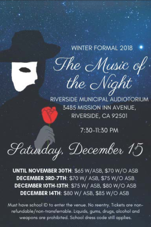This flyer contains all the information you need to know about Winter Formal 2018.