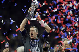 Tom Brady Lifting The Vince Lombardi Trophy