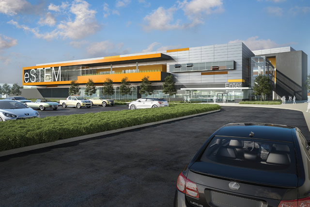 A rendering of the future eSTEM academy.