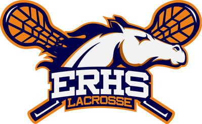 The ERHS lacrosse logo is pictured above.