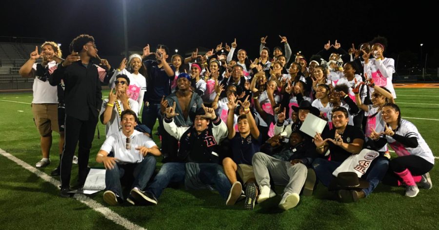 The junior team poses for a picture after winning the game on May 10. 