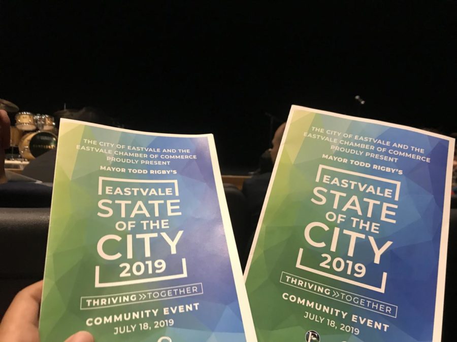 Pictured above are the programs from the State of the City