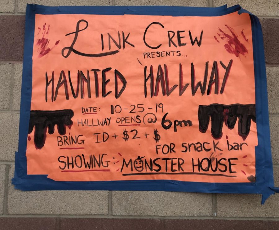 The Haunted Hallway with a movie and a snack bar. 