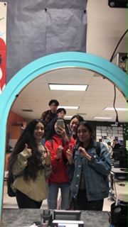 Students, Katie Taing, Bethany Liu, Briyonce Rezendez, Alize, Christopher Raquiza, and Wesely Han being ready and excited for 2020.