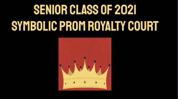 The first slide in the slideshow introducing the candidates for the 2021 symbolic prom nominations. 