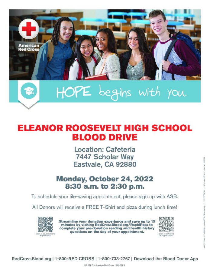 Eleanor Roosevelt High School Blood Drive