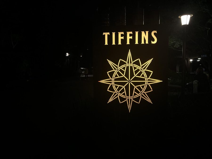 The Tiffins sign, taken by Emily Wang