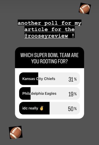 An Instagram poll from our Roosevelt students about the upcoming Super Bowl!