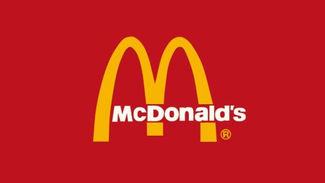 The familiar red-and-yellow logo for McDonalds the popular fast-food restaurant