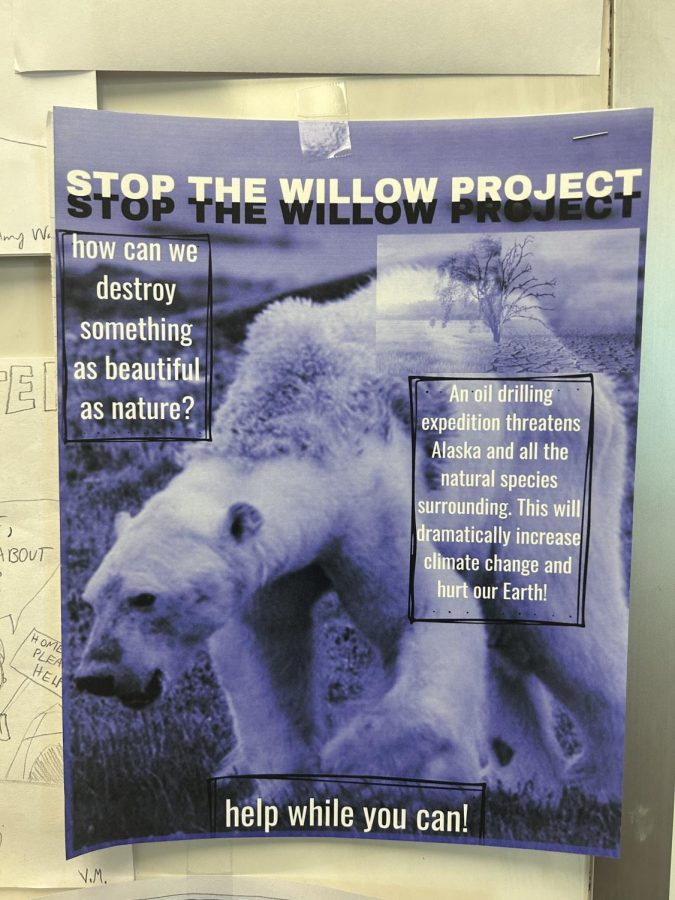 This student is against the Willow project and wants it to stop.