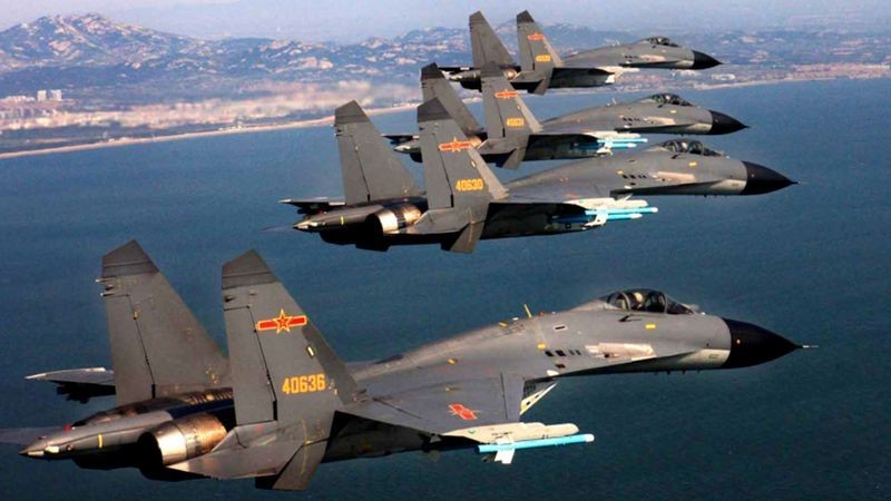 Chinese+warplanes+such+as+these+J-11+fighter+jets+are+headed+toward+Taiwan+%28AP+Photo%29+