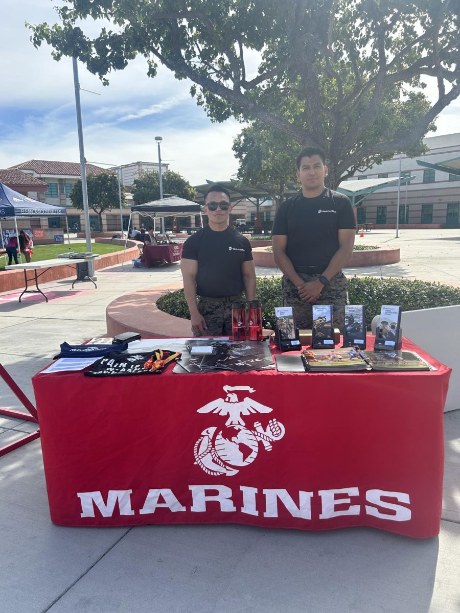 Booth at ERHSS College Kickoff: Marines 