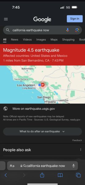 Navigation to Story: Earthquake Hits Close to Home