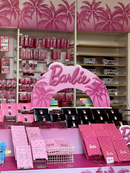 A Barbie pop-up in a shop at Irvine Spectrum