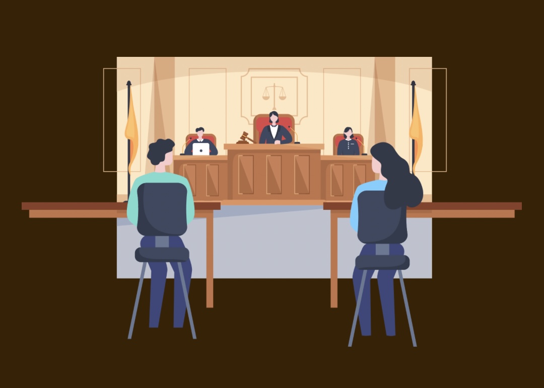 Portrayal of a court trial
