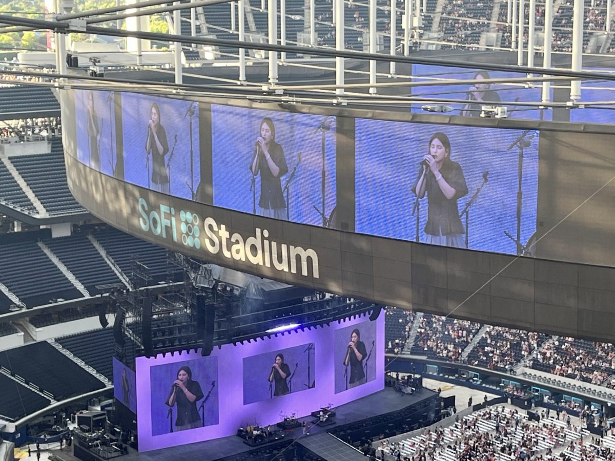 Gracie Abrams Opening for Taylor Swift at Sofi Stadium on August 3, 2023 during the North American leg of The Eras Tour