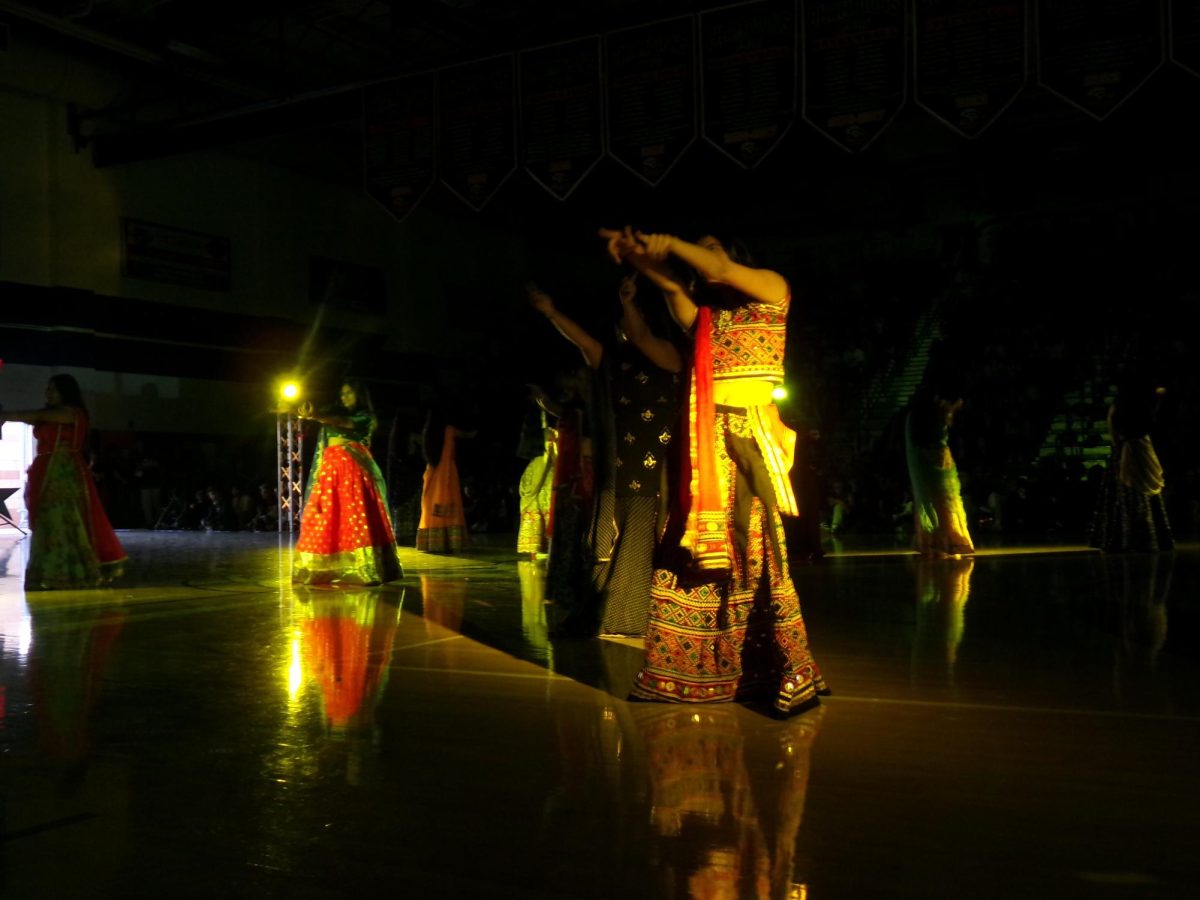 ERHS Bollywood club dances during the pep rally