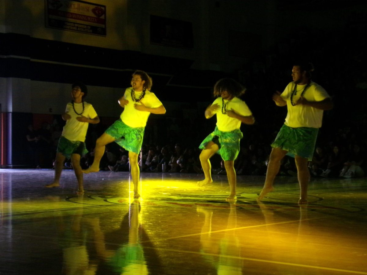 Poly Club's boys dance for the pep rally