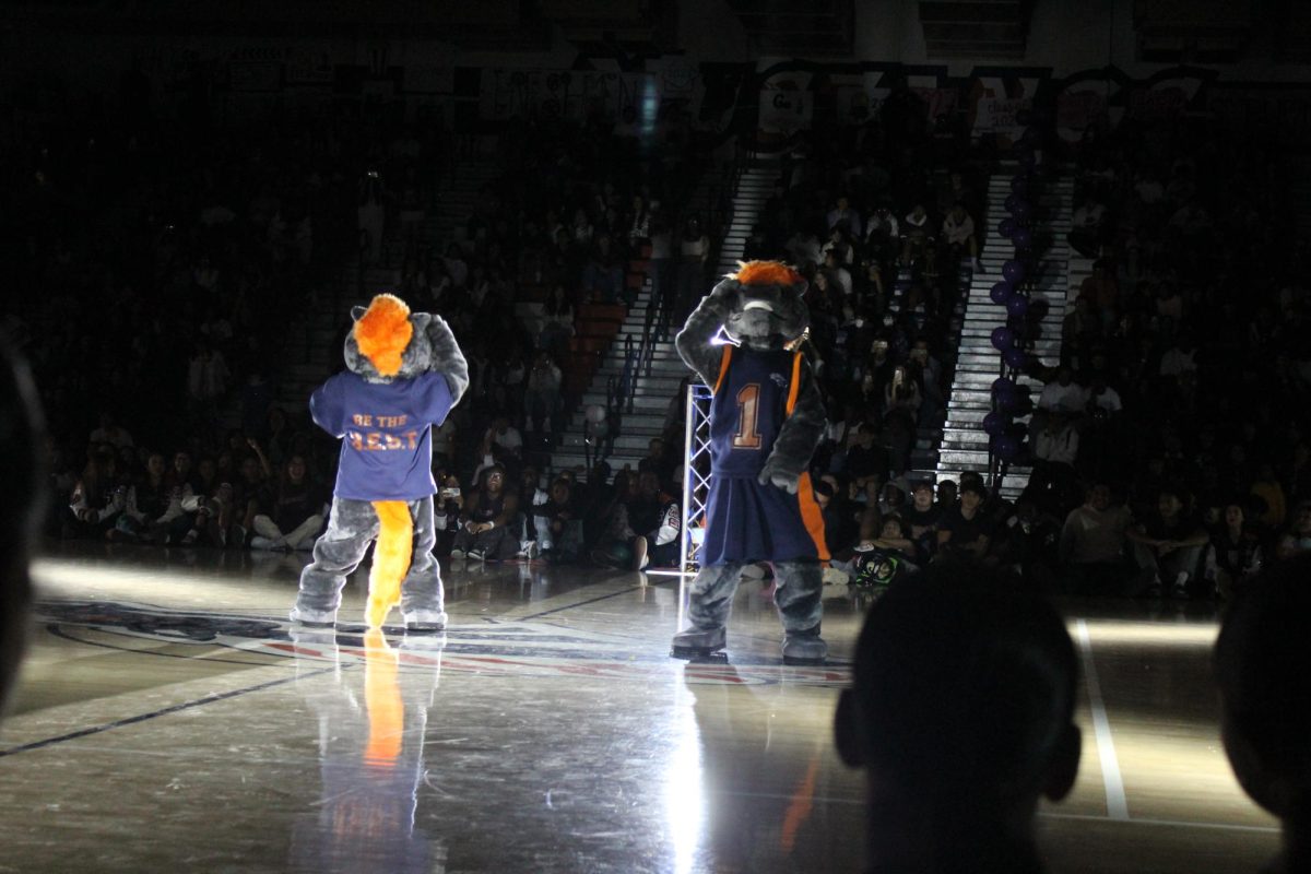 Max and Sally dancing at the pep rally