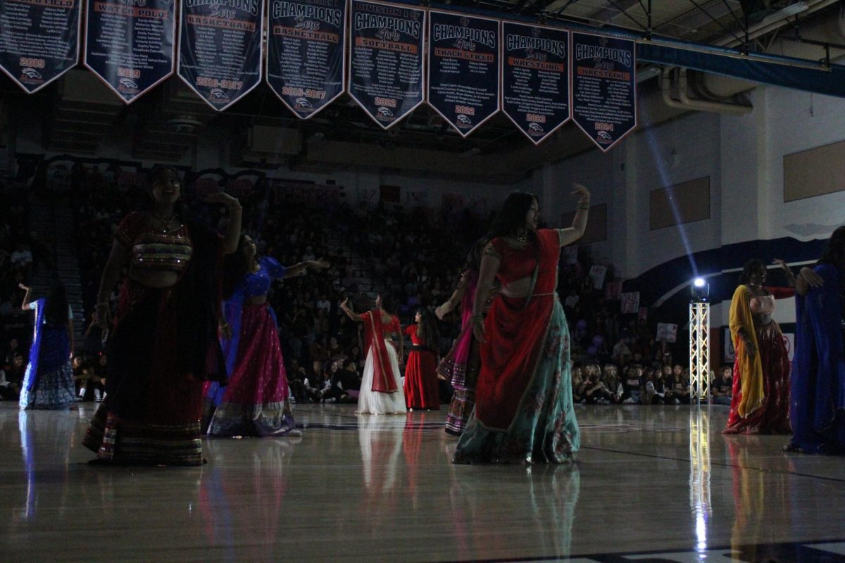 ERHS Bollywood club dancing for the pep rally