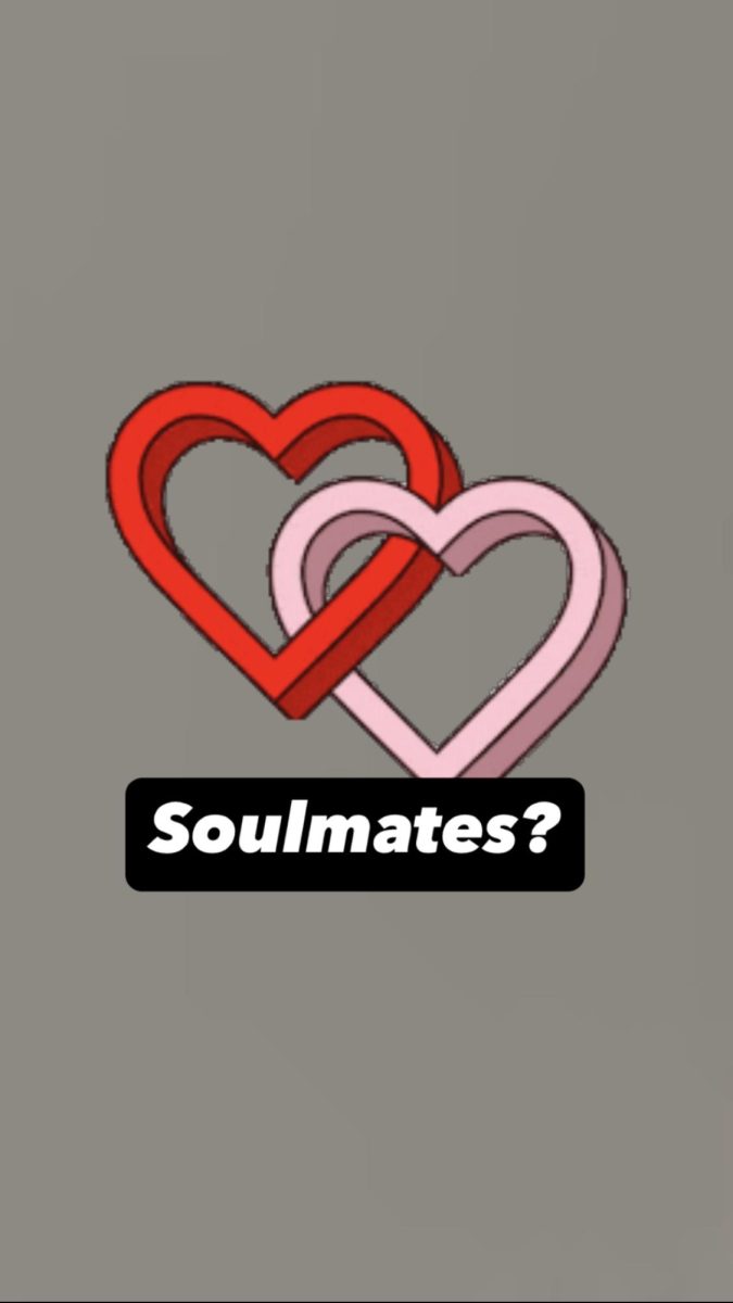 Two hearts connected with the word "Soulmate"