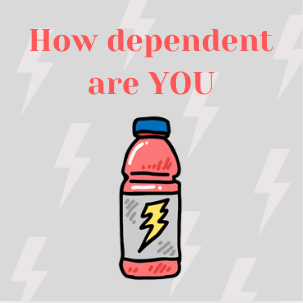 An energy drink with lightening bolts 