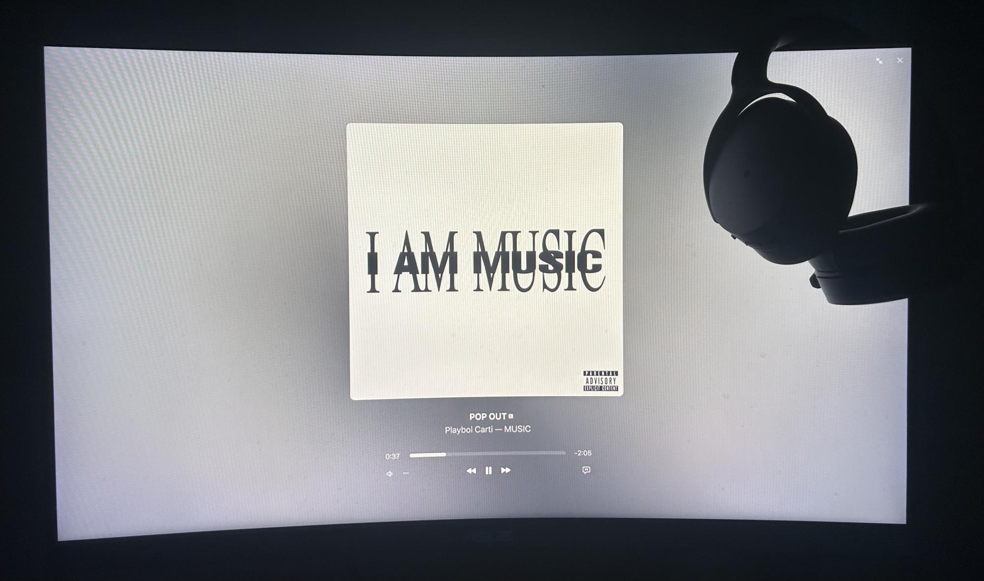 Visualizer and listening experience for MUSIC via Apple Music.