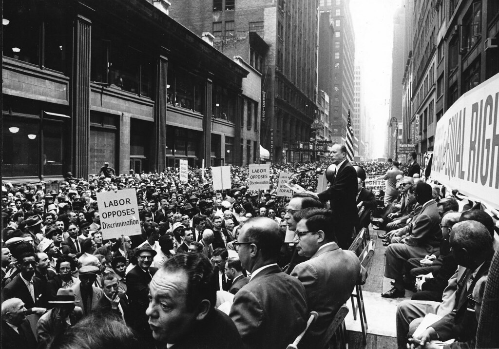 A protests during the Civil Rights Movement. 