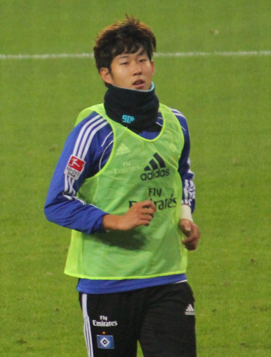 Son Heung-Min in action on the field. 