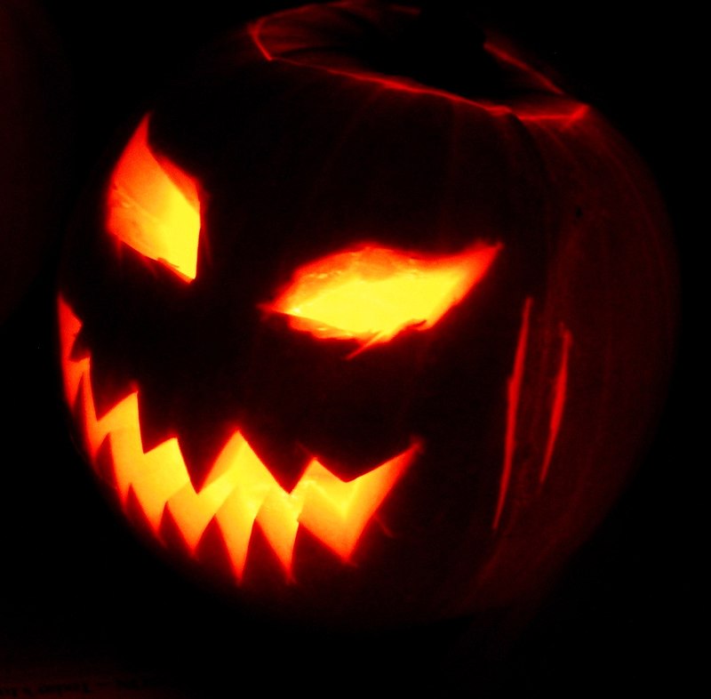  Jack-o-lanterns are commonly associated with Halloween and horror movies.