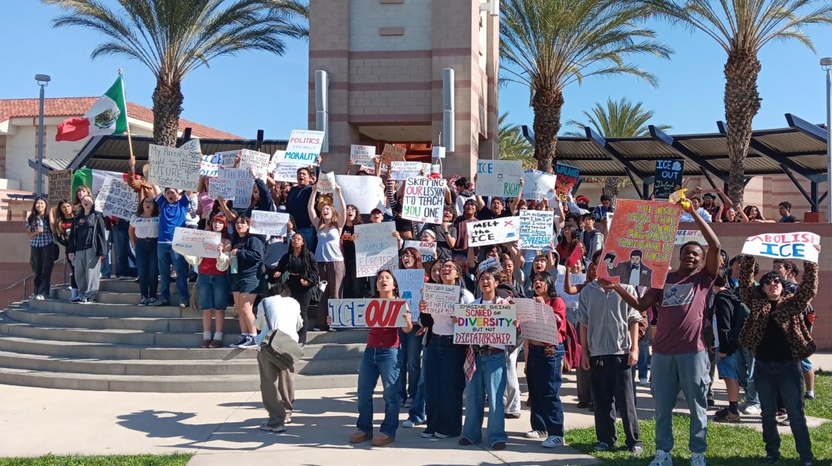  Students at ERHS protesting recent ICE raids.