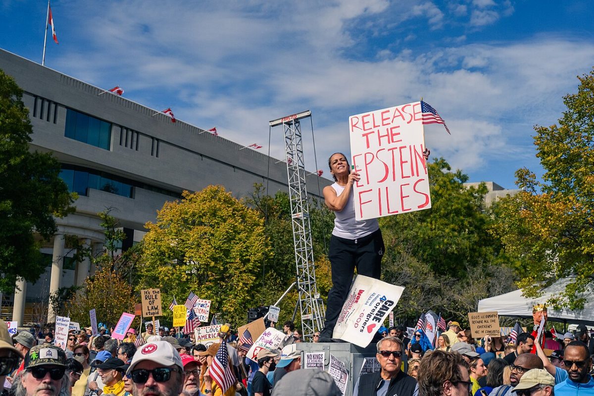 Protest for the release of the Epstein Files.