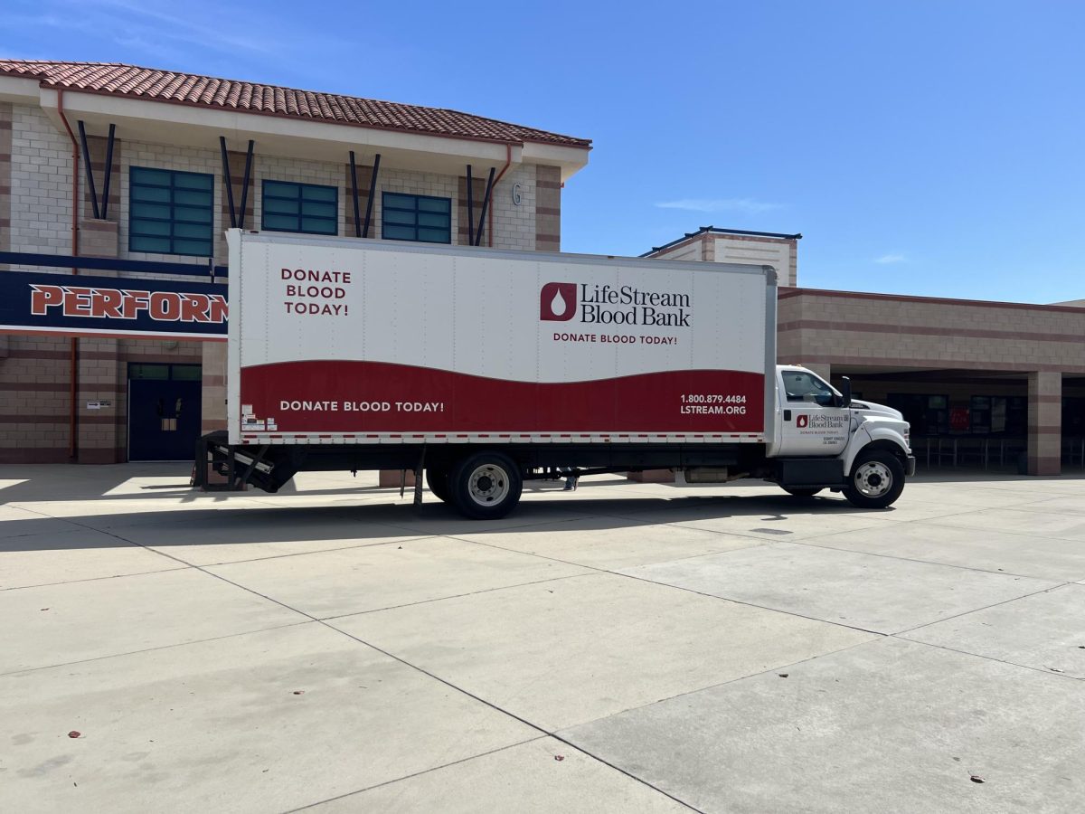 A truck owned by LifeStream used for their blood drives.