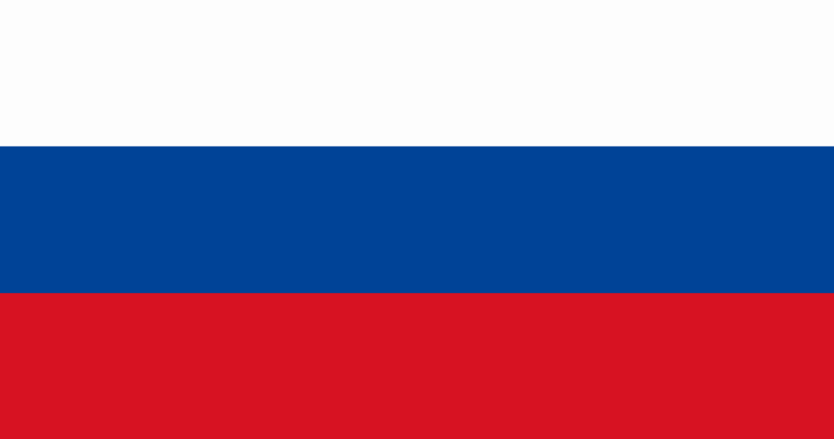 The Russian Federation flag.